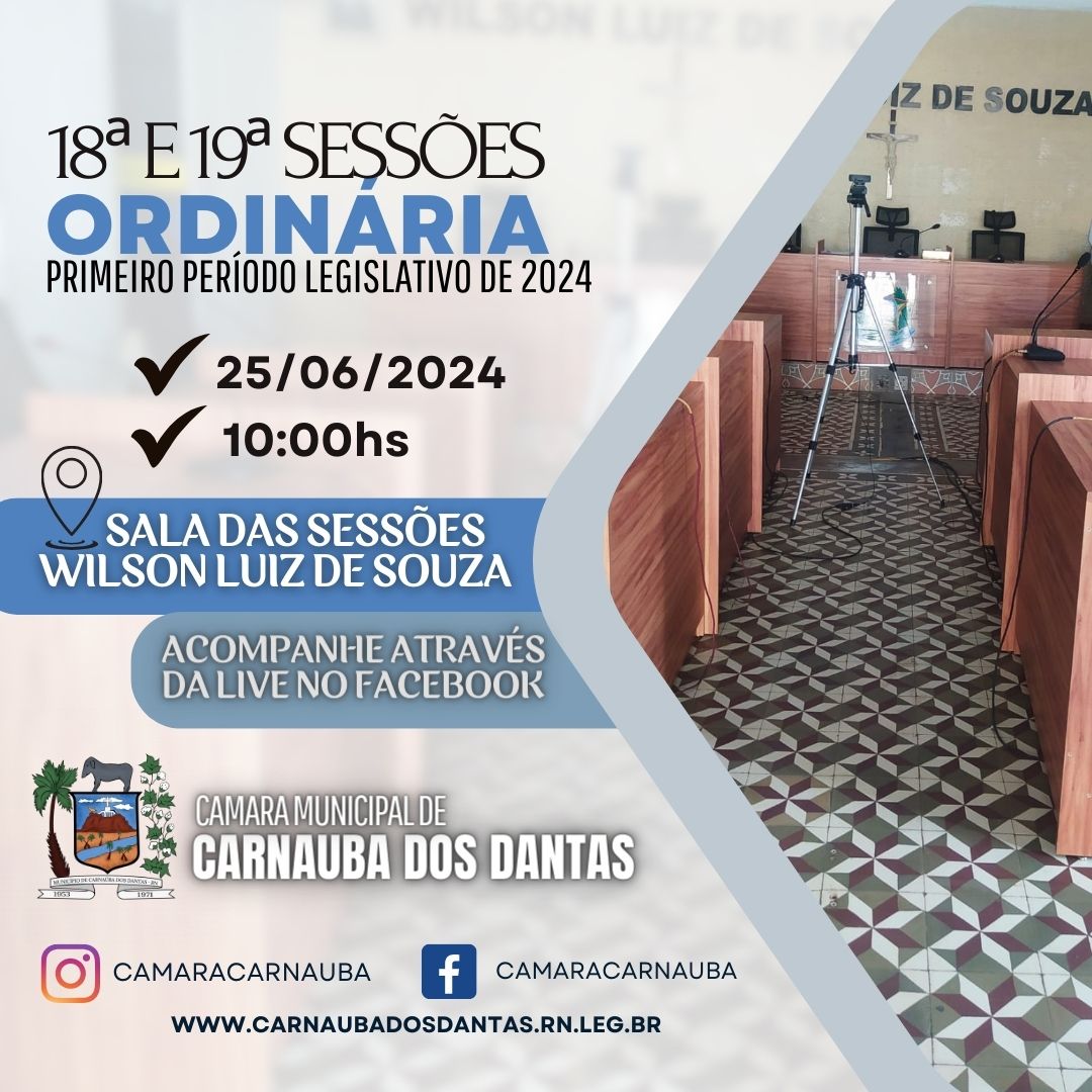 18ª e 19ª Sessões Ordinária