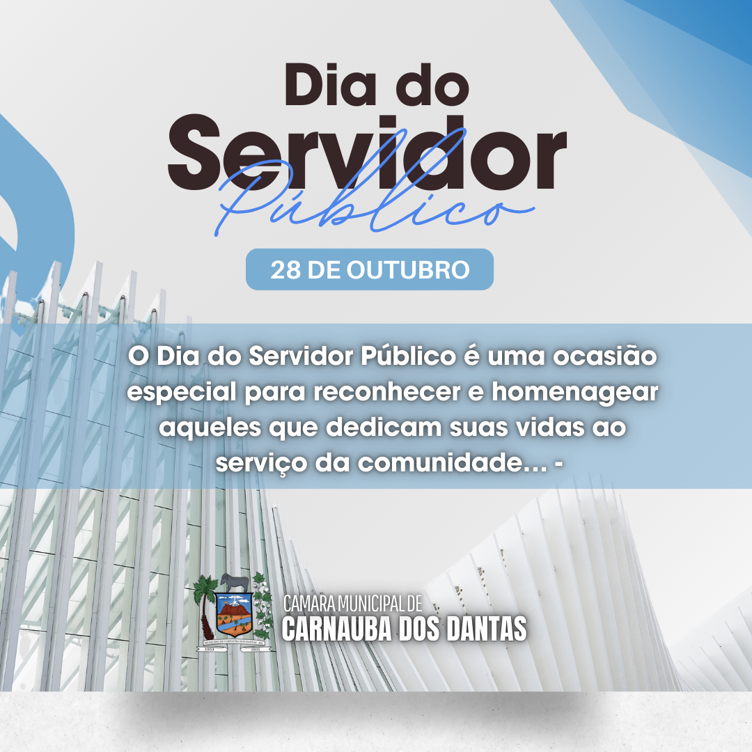 Dia do Servidor Público!