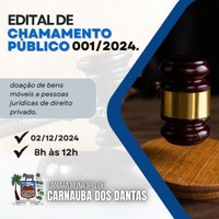 Edital de Chamamento Público Nº 001/2024